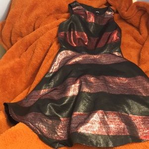 Thigh length cocktail dress.